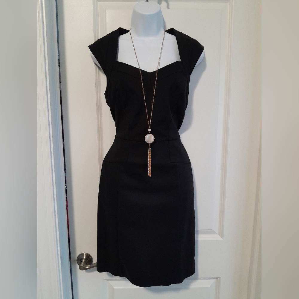 WHBM Black Satin dress